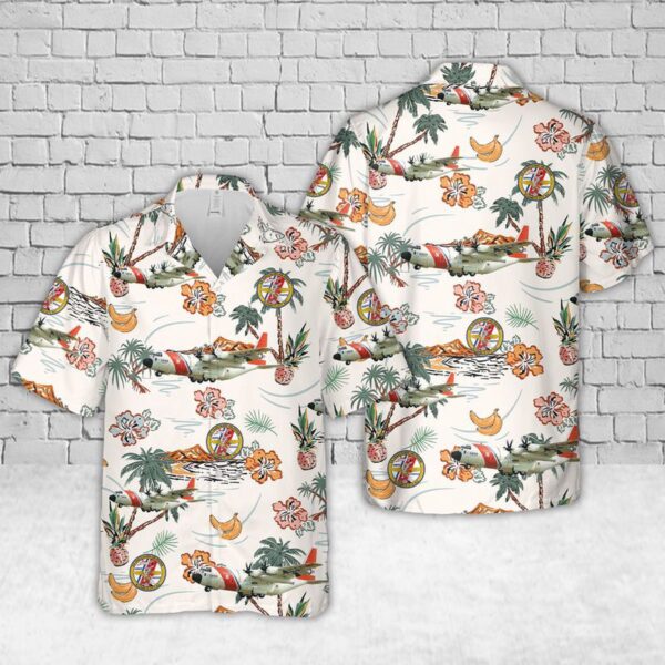 US Coast Guard Air Station Elizabeth City Lockheed HC-130J Hawaiian Shirt – Gift for Dad Father’s Day