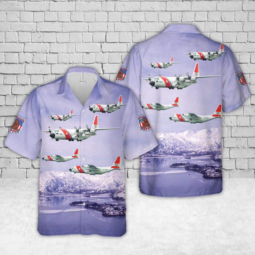 US Coast Guard Air Station Kodiak Lockheed HC-130H Hercules (L-382) Hawaiian Shirt – Gift for Dad Father’s Day US Coast Guard Air Station Kodiak Lockheed HC-130H Hercules (L-382) Hawaiian Shirt – Gift for Dad Father’s Day