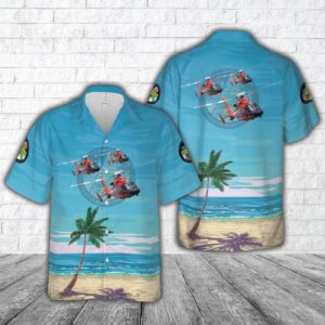 US Coast Guard Air Station Miami MH-65 Dolphin Hawaiian Shirt - Gift for Dad Father's Day