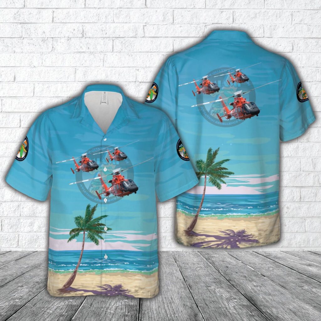 US Coast Guard Air Station Miami MH-65 Dolphin Hawaiian Shirt – Gift for Dad Father’s Day US Coast Guard Air Station Miami MH-65 Dolphin Hawaiian Shirt – Gift for Dad Father’s Day