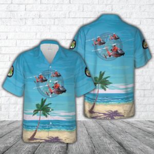 US Coast Guard Air Station Miami MH-65 Dolphin Hawaiian Shirt - Gift for Dad Father's Day
