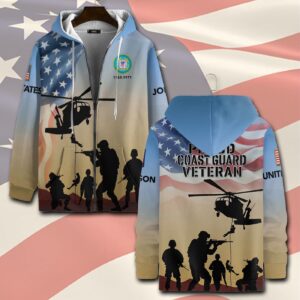 US Coast Guard, All Gave Some, Some Gave All – Zip Hoodie - Gift for Dad Father's Day