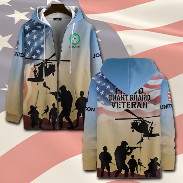 US Coast Guard, All Gave Some, Some Gave All – Zip Hoodie – Gift for Dad Father’s Day