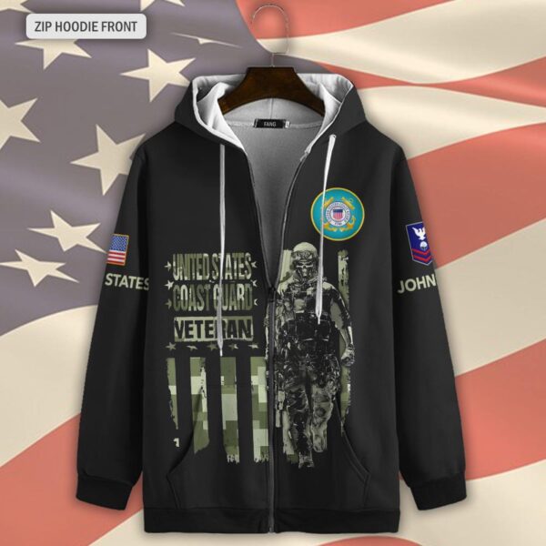 US Coast Guard, Always Ready – Zip Hoodie – Gift for Dad Father’s Day
