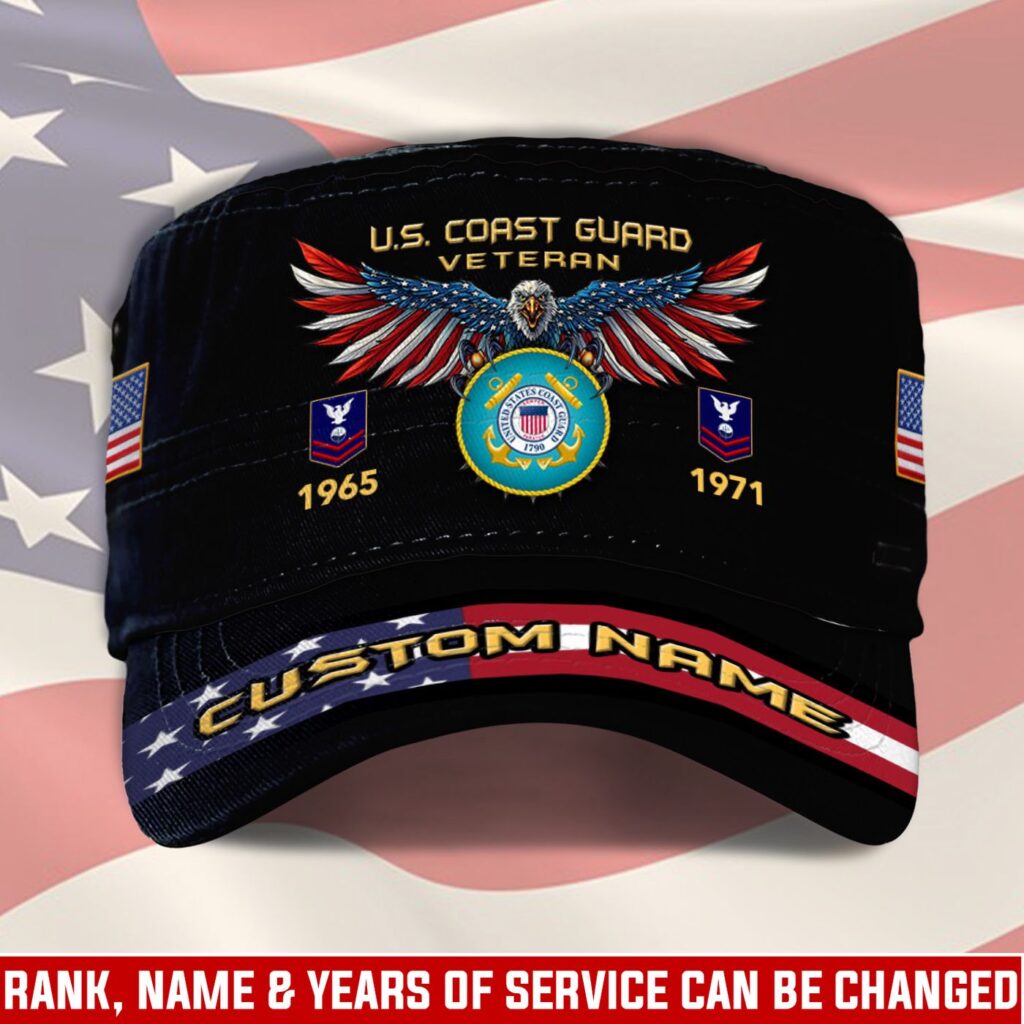 US Coast Guard, Always Remember, Never Forget – Military Cap Gift for Men Dad Fathers