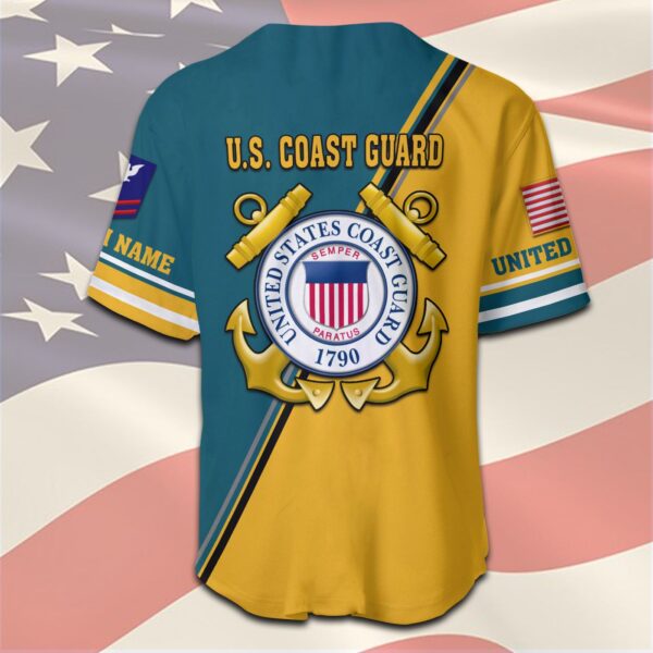 US Coast Guard, American By Birth, Veteran By Choice – Baseball Jersey