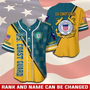 US Coast Guard, American By Birth, Veteran By Choice – Baseball Jersey