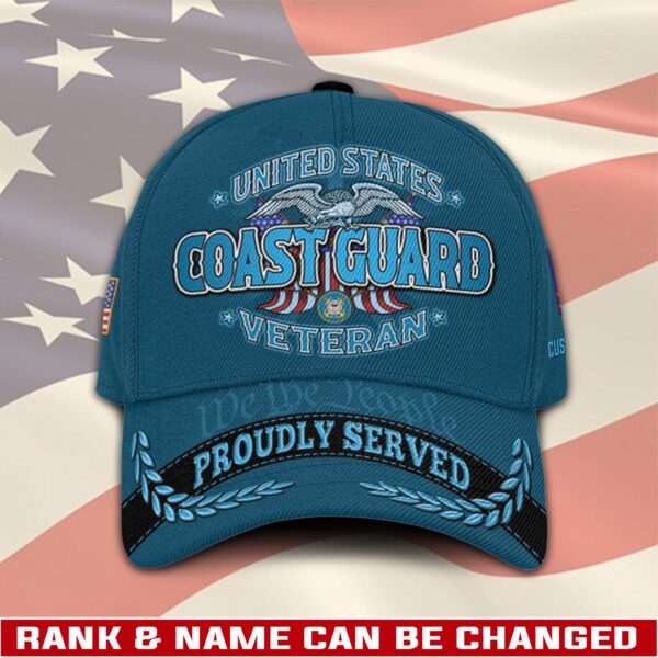 US Coast Guard, American By Birth, Veteran By Choice – Classic Cap Gift for Men Dad Fathers