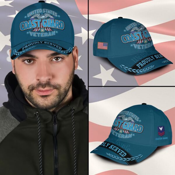 US Coast Guard, American By Birth, Veteran By Choice – Classic Cap Gift for Men Dad Fathers