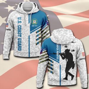 US Coast Guard, American By Birth, Veteran By Choice – Hoodie - Gift for Dad Father's Day