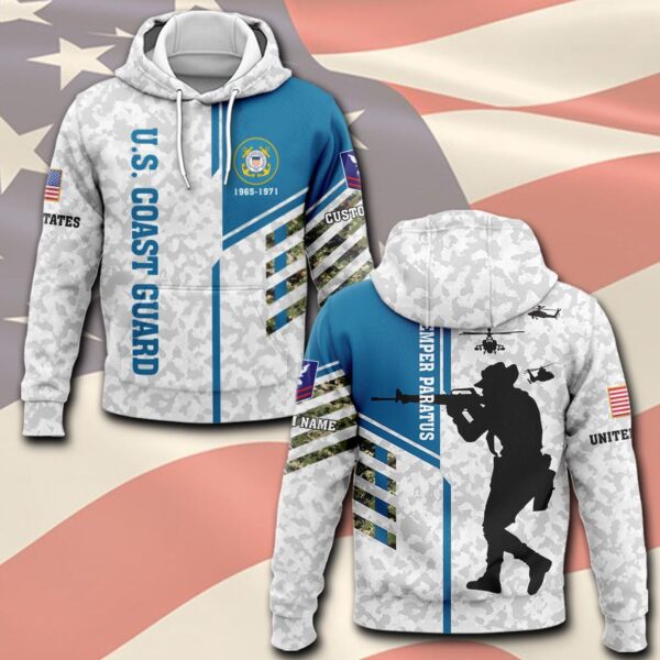 US Coast Guard, American By Birth, Veteran By Choice – Hoodie – Gift for Dad Father’s Day