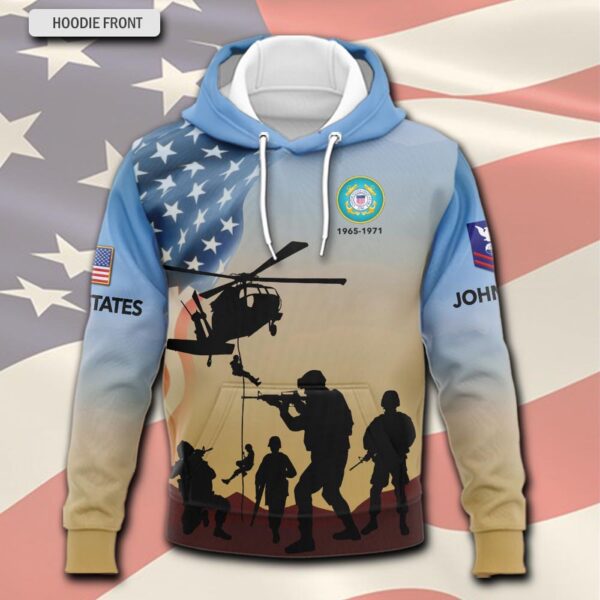 US Coast Guard, American By Birth, Veteran By Choice – Hoodie – Gift for Dad Father’s Day