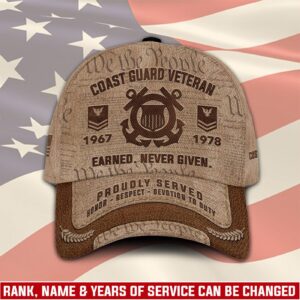 US Coast Guard, Born Ready – Classic Cap Gift for Men Dad Fathers