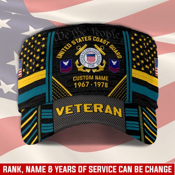 US Coast Guard, Born Ready – Military Cap Gift for Men Dad Fathers