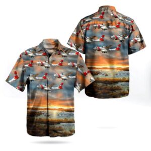 US Coast Guard CASA/IPTN HC-144A Ocean Sentry (CN-235M-300) Hawaiian Shirt - Gift for Dad Father's Day
