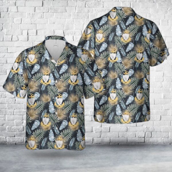 US Coast Guard Chief Petty Officer Hat Badge Hawaiian Shirt – Gift for Dad Father’s Day