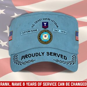 US Coast Guard, Defender of Freedom – Military Cap Gift for Men Dad Fathers