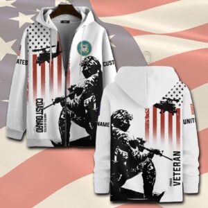 US Coast Guard, Defender of Freedom – Zip Hoodie - Gift for Dad Father's Day