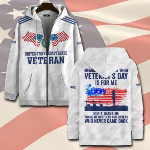 US Coast Guard, Duty, Honor, Country – Zip Hoodie - Gift for Dad Father's Day