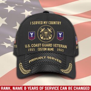 US Coast Guard, E 2 Blue – Classic Cap Gift for Men Dad Fathers