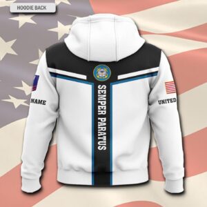 US Coast Guard, E 2 Blue – Hoodie - Gift for Dad Father's Day 1