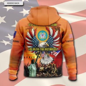 US Coast Guard, E 2 Blue – Hoodie - Gift for Dad Father's Day 3