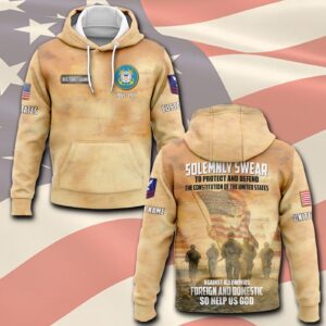 US Coast Guard, E 2 Blue – Hoodie - Gift for Dad Father's Day