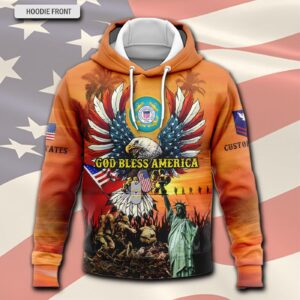US Coast Guard, E 2 Blue – Hoodie - Gift for Dad Father's Day 1