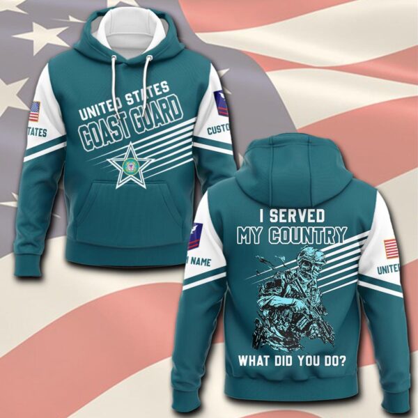 US Coast Guard, E 2 Blue – Hoodie – Gift for Dad Father’s Day