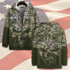 US Coast Guard, E 2 Blue – Zip Hoodie - Gift for Dad Father's Day