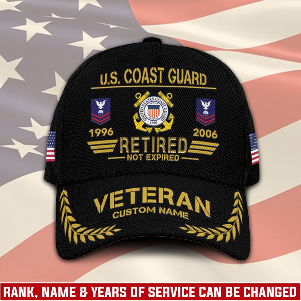 US Coast Guard, E 2 White – Classic Cap Gift for Men Dad Fathers US Coast Guard, E 2 White – Classic Cap Gift for Men Dad Fathers