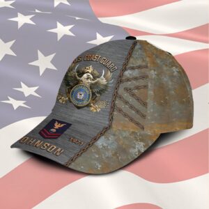 US Coast Guard, E 2 White – Classic Cap Gift for Men Dad Fathers 3