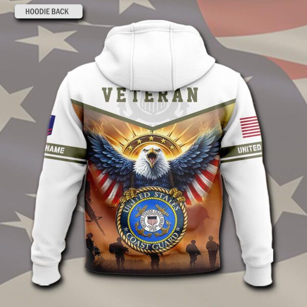 US Coast Guard, E 2 White – Hoodie – Gift for Dad Father’s Day
