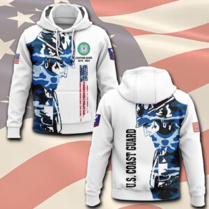 US Coast Guard, E 2 White – Hoodie - Gift for Dad Father's Day