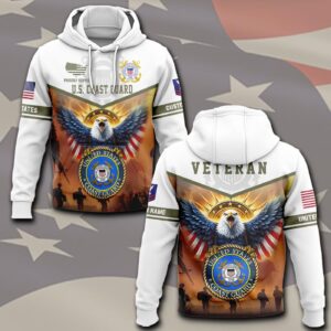 US Coast Guard, E 2 White – Hoodie - Gift for Dad Father's Day