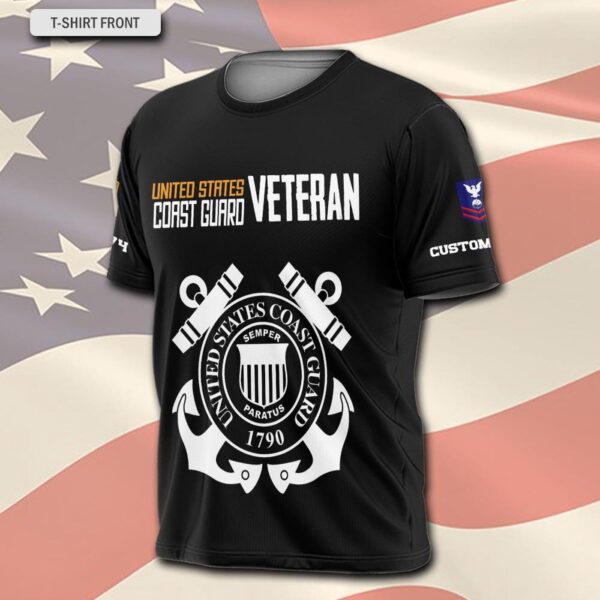 US Coast Guard, E 2 White – T-Shirt – Gift for Dad Father’s Day