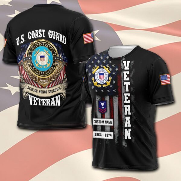 US Coast Guard, E 2 White – T-Shirt – Gift for Dad Father’s Day