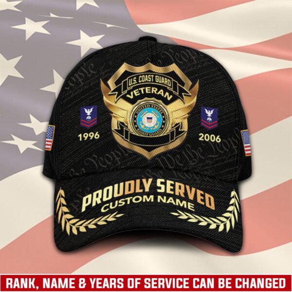 US Coast Guard, E 3 Blue – Classic Cap Gift for Men Dad Fathers