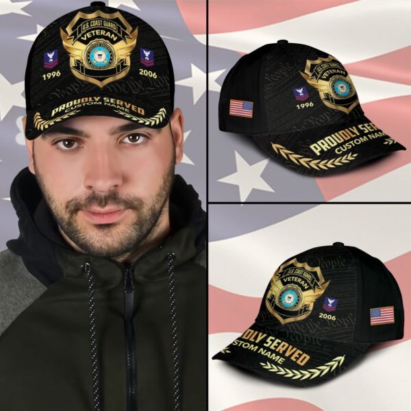 US Coast Guard, E 3 Blue – Classic Cap Gift for Men Dad Fathers