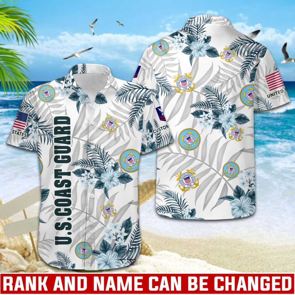 US Coast Guard, E 3 Red – Button Hawaiian Shirt – Gift for Dad Father’s Day US Coast Guard, E 3 Red – Button Hawaiian Shirt – Gift for Dad Father’s Day