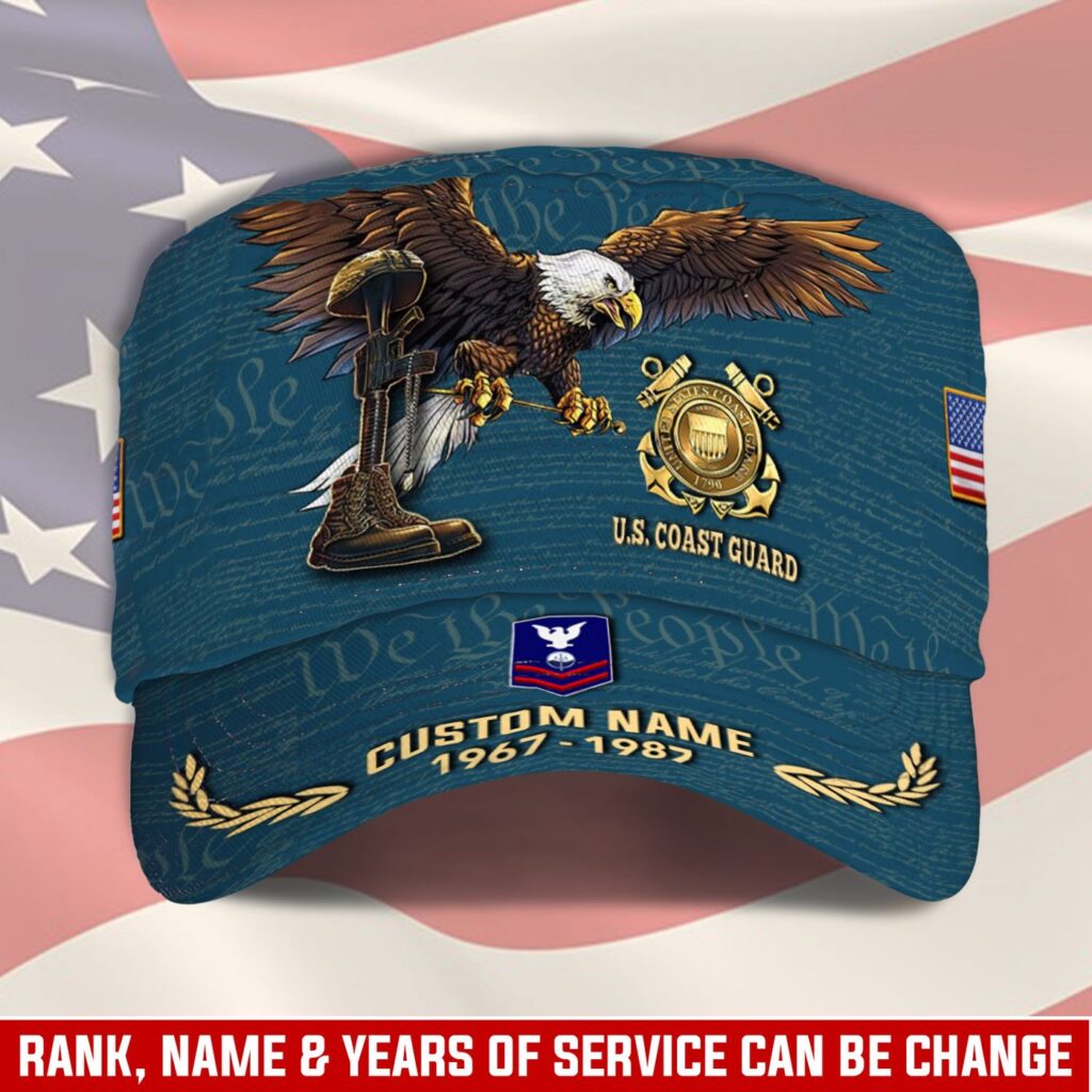 US Coast Guard, E 3 Red – Military Cap Gift for Men Dad Fathers