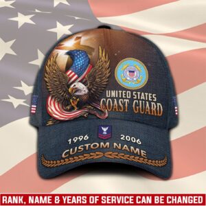 US Coast Guard, E 3 White – Classic Cap Gift for Men Dad Fathers