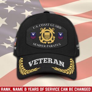 US Coast Guard, E 3 White – Classic Cap Gift for Men Dad Fathers