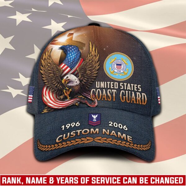US Coast Guard, E 3 White – Classic Cap Gift for Men Dad Fathers