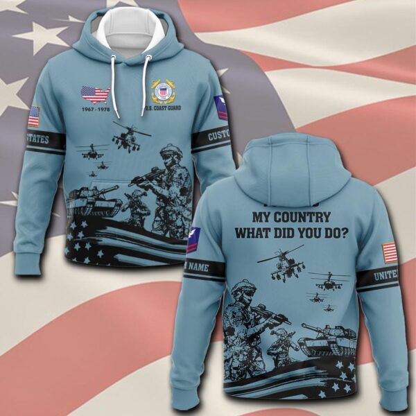 US Coast Guard, E 3 White – Hoodie – Gift for Dad Father’s Day