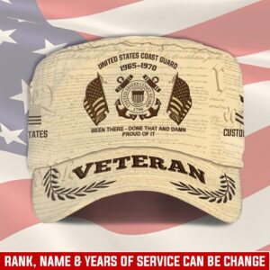 US Coast Guard, E 3 White – Military Cap Gift for Men Dad Fathers