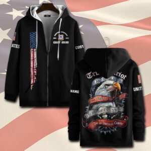 US Coast Guard, E 3 White – Zip Hoodie - Gift for Dad Father's Day
