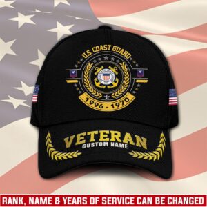 US Coast Guard, E 4 Gold – Classic Cap Gift for Men Dad Fathers