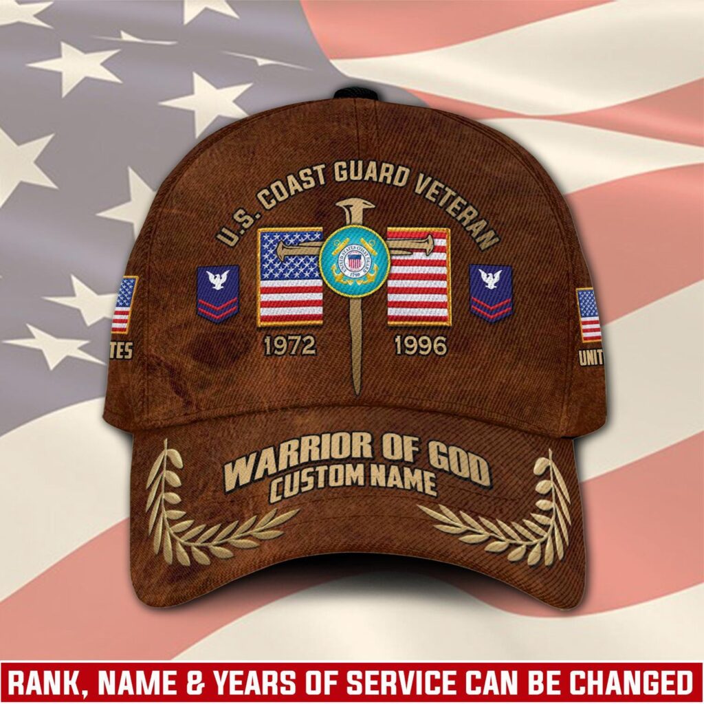 US Coast Guard, E 4 Gold – Classic Cap Gift for Men Dad Fathers US Coast Guard, E 4 Gold – Classic Cap Gift for Men Dad Fathers