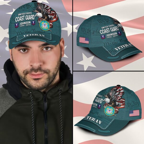 US Coast Guard, E 4 Gold – Classic Cap Gift for Men Dad Fathers